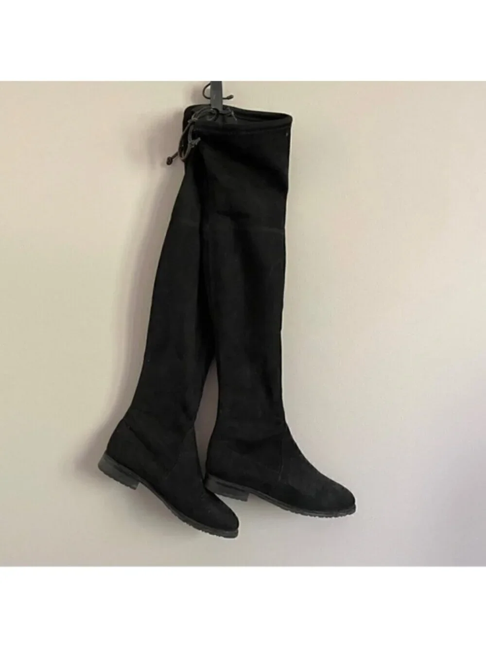Stuart Weitzman Black Lowland Suede Thigh High Boots - 5, 💯 AUTHENTIC!